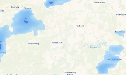 Regenradar Vorschaubild - Aktuelle Niederschläge in Hillershausen und Umgebung