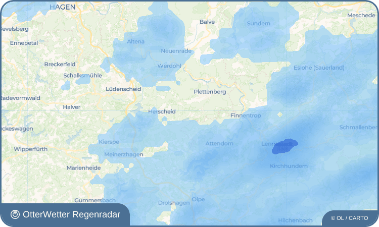 OtterWetter Regenradar-Widget Himmelmert