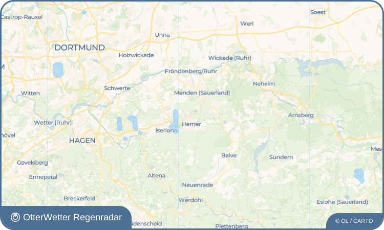 OtterWetter Regenradar-Widget Höcklingsen