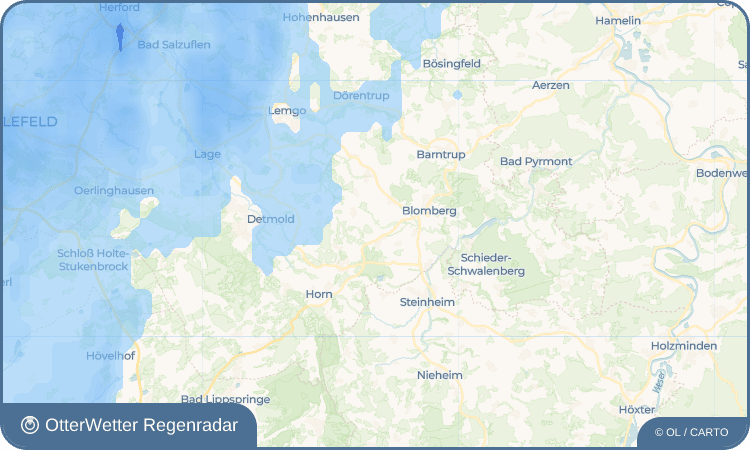 OtterWetter Regenradar-Widget Höntrup