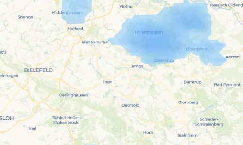Regenradar Hörstmar: aktuelle Niederschläge in Hörstmar und Umgebung, Stand 17. Oktober 2026 um 3:30 Uhr