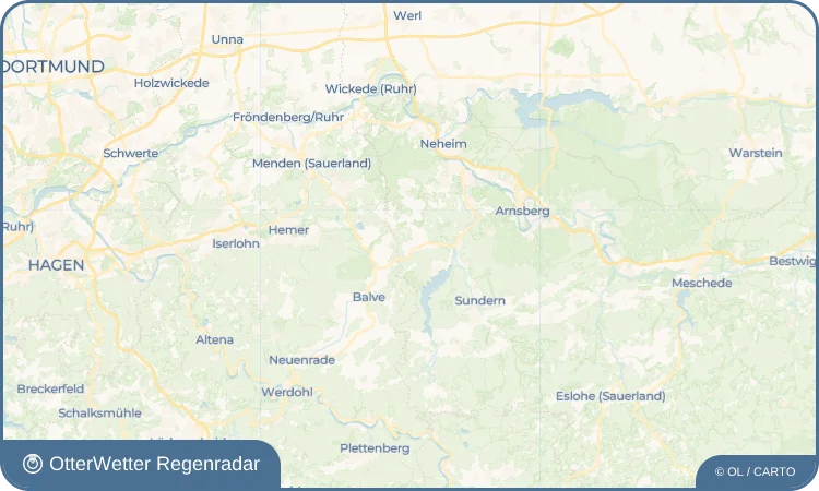 Wetter-Widget-Vorschau mit Vorhersagedaten für Hövel