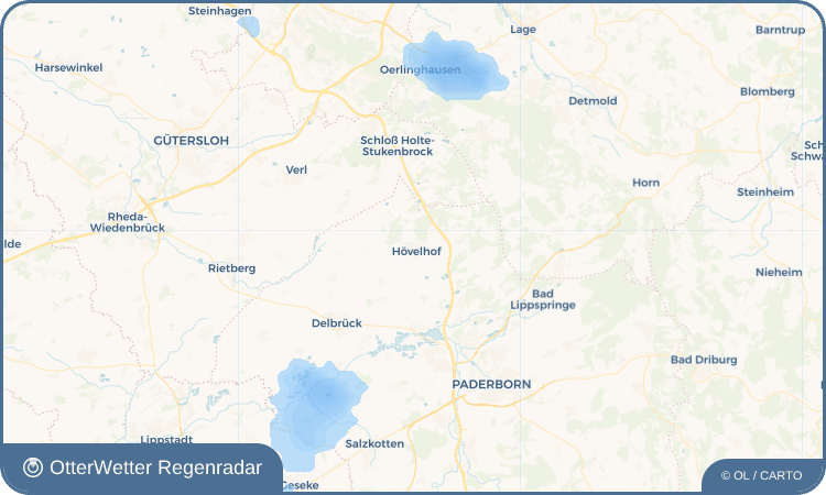 OtterWetter Regenradar-Widget Hövelhof