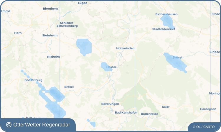 Wetter-Widget-Vorschau mit Vorhersagedaten für Höxter