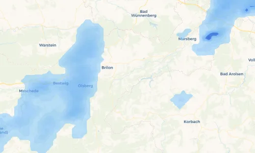 Regenradar-Vorschau: aktuelle Niederschläge in Hoppecke und Umgebung