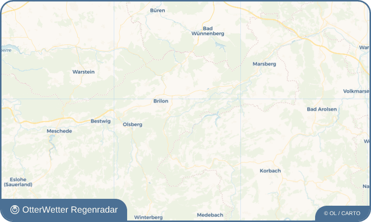 Wetter-Widget-Vorschau mit Vorhersagedaten für Hoppecke