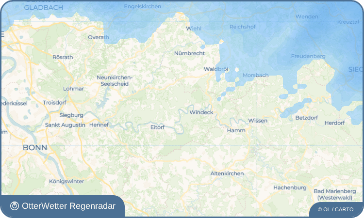 OtterWetter Regenradar-Widget Hoppengarten
