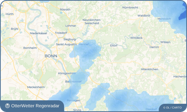 OtterWetter Regenradar-Widget Hüchel