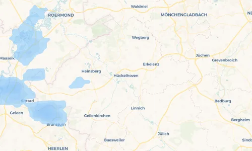 Regenradar Vorschaubild - Aktuelle Niederschläge in Hückelhoven und Umgebung