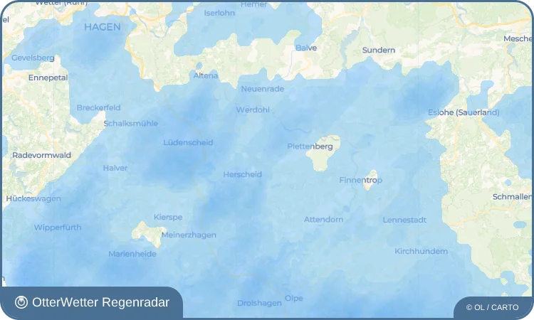 Wetter-Widget-Vorschau mit Vorhersagedaten für Hüinghausen