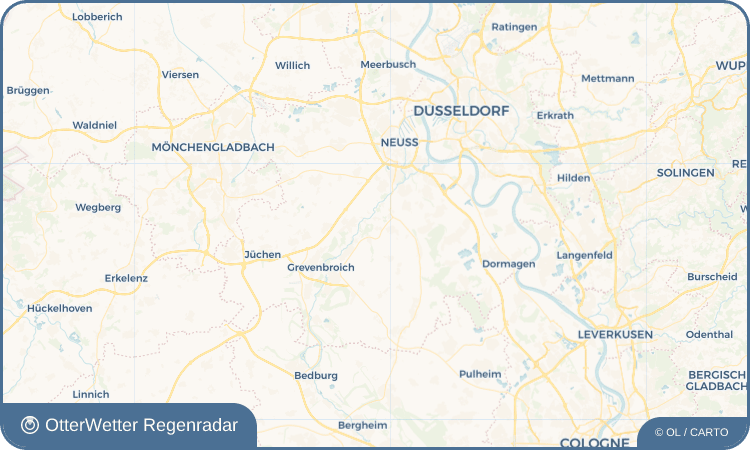 Widget-Vorschau für Hülchrath Wetter-Widget-Vorschau mit Vorhersagedaten für Hülchrath