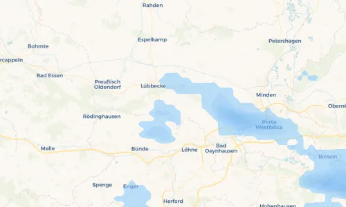 Regenradar Vorschaubild - Aktuelle Niederschläge in Hüllhorst und Umgebung