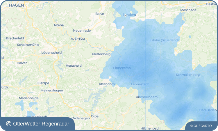 OtterWetter Regenradar-Widget Hülschotten
