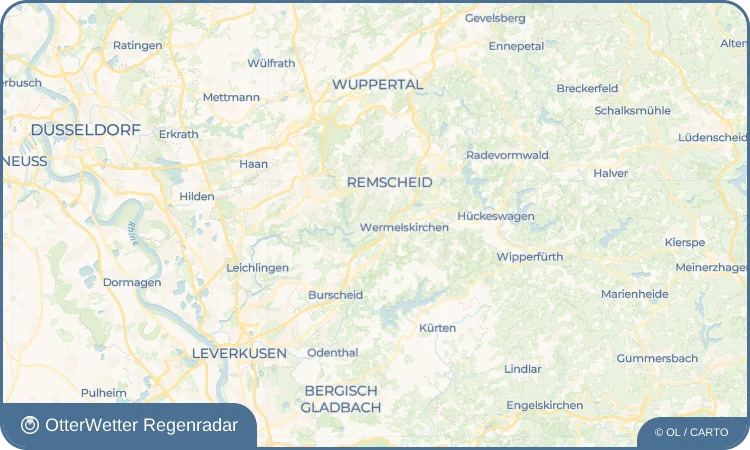 Widget-Vorschau für Hünger Wetter-Widget-Vorschau mit Vorhersagedaten für Hünger