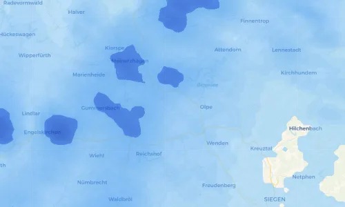 Regenradar Vorschaubild - Aktuelle Niederschläge in Hützemert und Umgebung