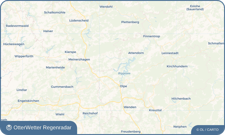 OtterWetter Regenradar-Widget Hunswinkel