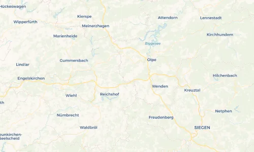 Regenradar Vorschaubild - Aktuelle Niederschläge in Husten und Umgebung