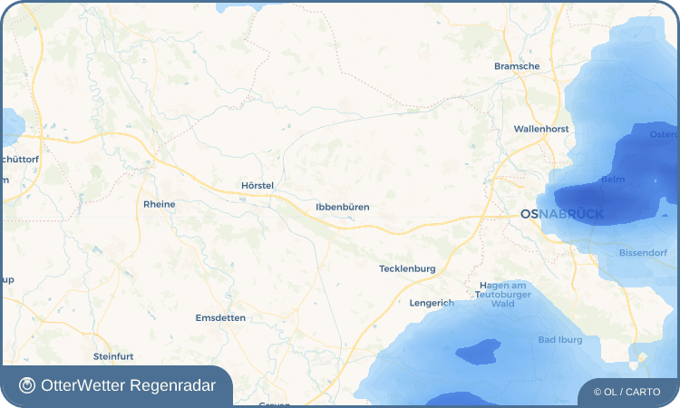 OtterWetter Regenradar-Widget Ibbenbüren