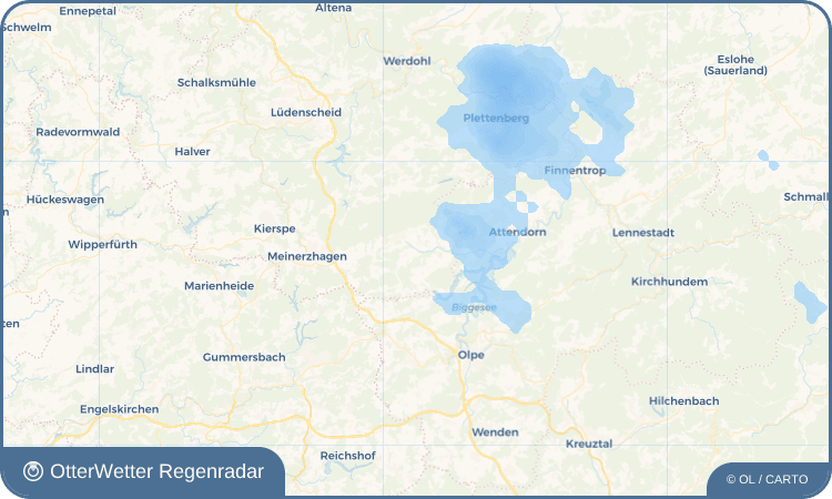 OtterWetter Regenradar-Widget Ihne