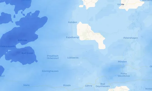 Regenradar-Vorschau: aktuelle Niederschläge in Isenstedt und Umgebung