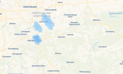 Regenradar Vorschaubild - Aktuelle Niederschläge in Iserlohn und Umgebung