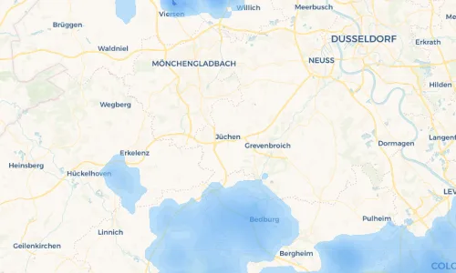 Regenradar Vorschaubild - Aktuelle Niederschläge in Jüchen und Umgebung