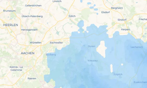 Regenradar Vorschaubild - Aktuelle Niederschläge in Jüngersdorf und Umgebung
