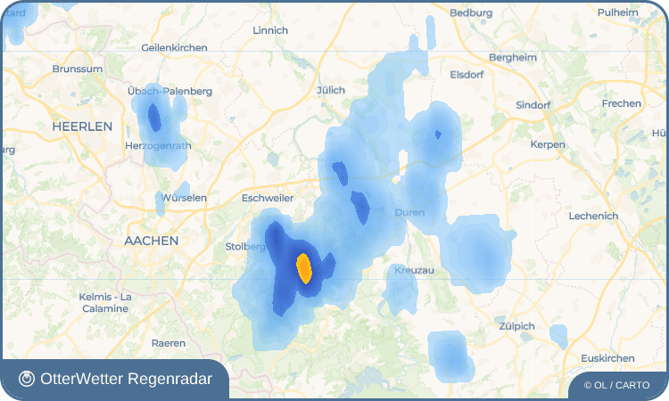 Widget-Vorschau für Jüngersdorf Wetter-Widget-Vorschau mit Vorhersagedaten für Jüngersdorf
