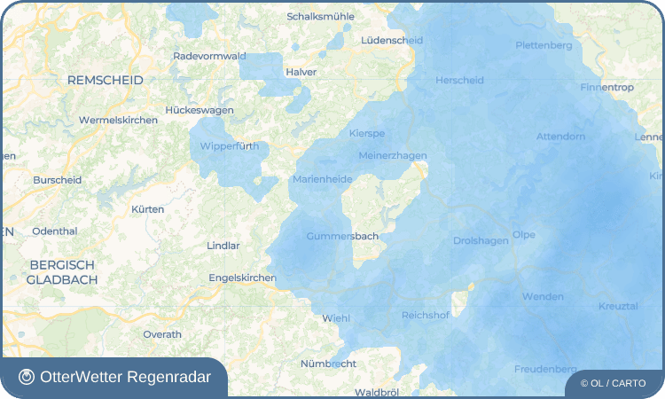 OtterWetter Regenradar-Widget Kalsbach