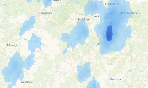 Regenradar-Vorschau: aktuelle Niederschläge in Kamberg und Umgebung