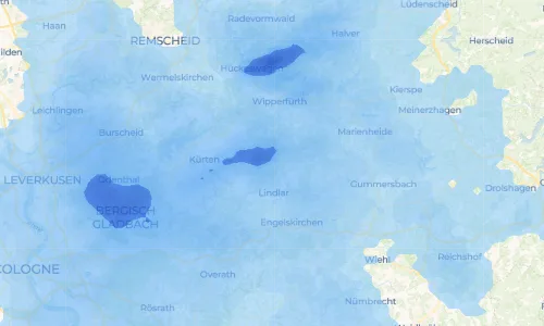 Regenradar Kapellensüng: aktuelle Niederschläge in Kapellensüng und Umgebung, Stand 18. Oktober 2026 um 9:35 Uhr