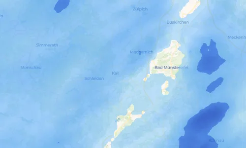 Regenradar Keldenich: aktuelle Niederschläge in Keldenich und Umgebung, Stand 22. Oktober 2026 um 22:55 Uhr