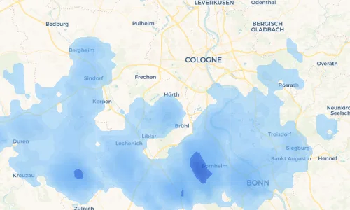 Regenradar Vorschaubild - Aktuelle Niederschläge in Kendenich und Umgebung