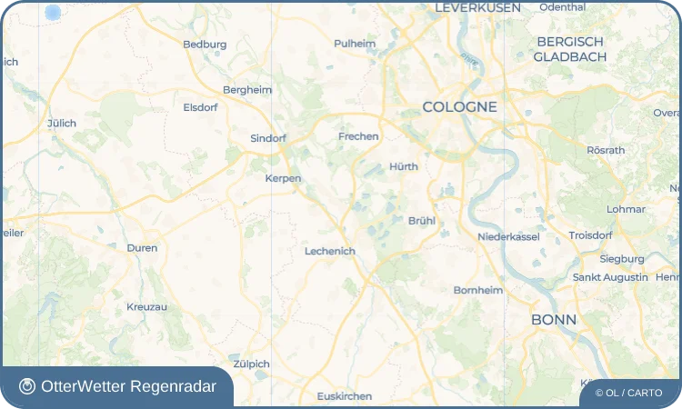 Wetter-Widget-Vorschau mit Vorhersagedaten für Kierdorf