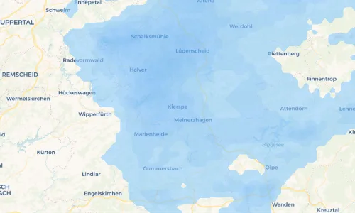 Regenradar Vorschaubild - Aktuelle Niederschläge in Kierspe und Umgebung