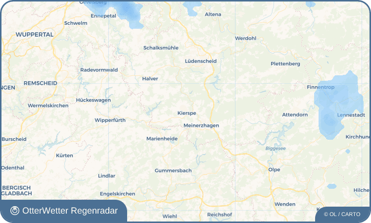 Widget-Vorschau für Kierspe Wetter-Widget-Vorschau mit Vorhersagedaten für Kierspe