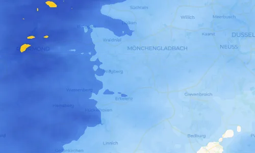 Regenradar Kipshoven: aktuelle Niederschläge in Kipshoven und Umgebung, Stand 23. Oktober 2026 um 20:55 Uhr