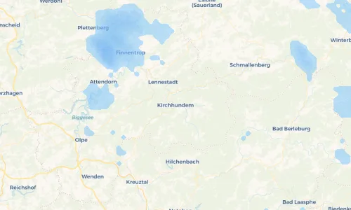 Regenradar Vorschaubild - Aktuelle Niederschläge in Kirchhundem und Umgebung