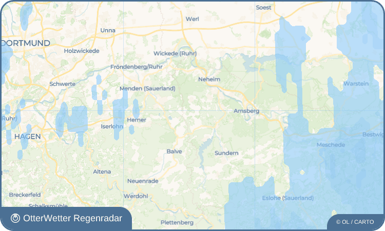 OtterWetter Regenradar-Widget Kirchlinde