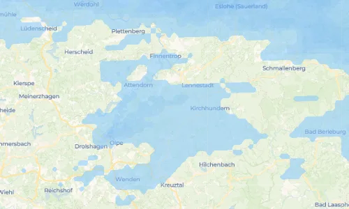 Regenradar Kirchveischede: aktuelle Niederschläge in Kirchveischede und Umgebung, Stand 20. Oktober 2026 um 12:55 Uhr