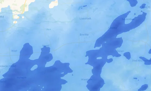 Regenradar Klieve: aktuelle Niederschläge in Klieve und Umgebung, Stand 17. Oktober 2026 um 2:55 Uhr