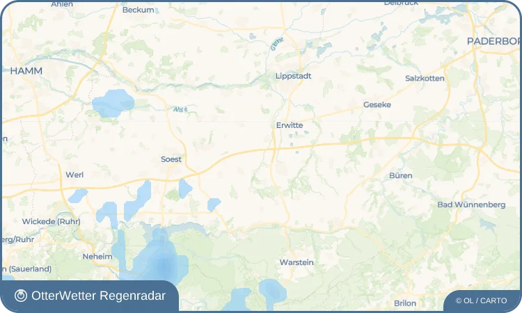 Wetter-Widget-Vorschau mit Vorhersagedaten für Klieve