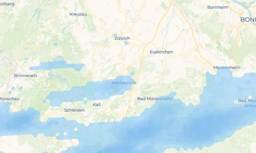 Regenradar Vorschaubild - Aktuelle Niederschläge in Kommern-Süd und Umgebung
