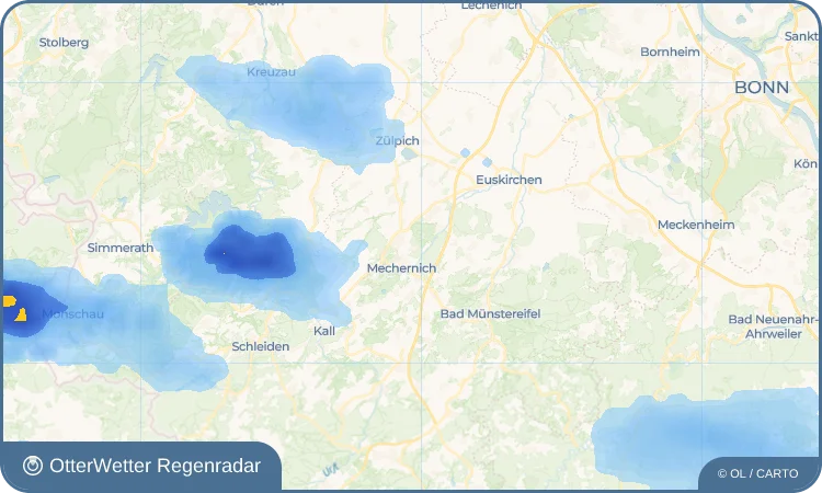 Wetter-Widget-Vorschau mit Vorhersagedaten für Kommern-Süd