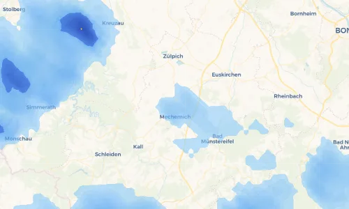 Regenradar Vorschaubild - Aktuelle Niederschläge in Kommern und Umgebung