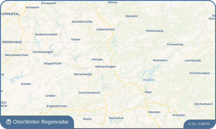 Wetter-Widget-Vorschau mit Vorhersagedaten für Korbecke