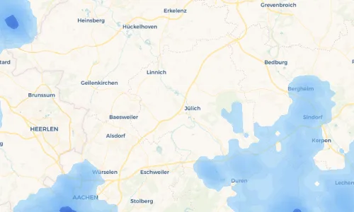 Regenradar Vorschaubild - Aktuelle Niederschläge in Koslar und Umgebung