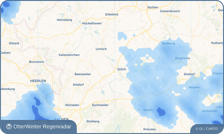 Widget-Vorschau für Koslar Wetter-Widget-Vorschau mit Vorhersagedaten für Koslar