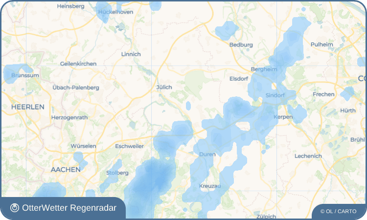 Wetter-Widget-Vorschau mit Vorhersagedaten für Krauthausen