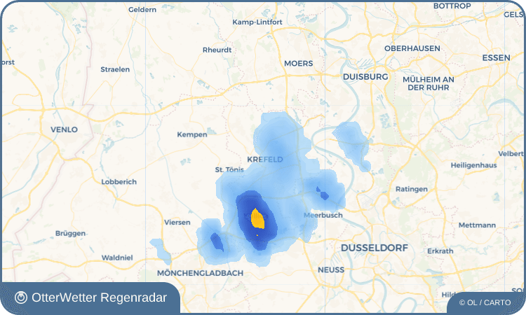 OtterWetter Regenradar-Widget Krefeld